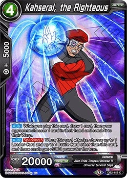 Image for Kahseral, the Righteous (Draft Box 05 - Divine Multiverse) (DB2-158) - Dragon Ball Super: Masters