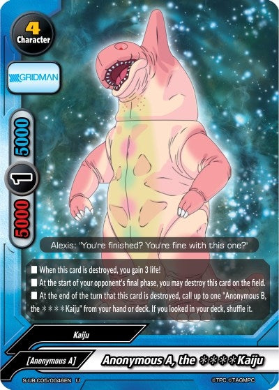 Image for Anonymous A, the * * * * Kaiju (SSSS.GRIDMAN) (S-UB-C05/0046EN) - Future Card BuddyFight