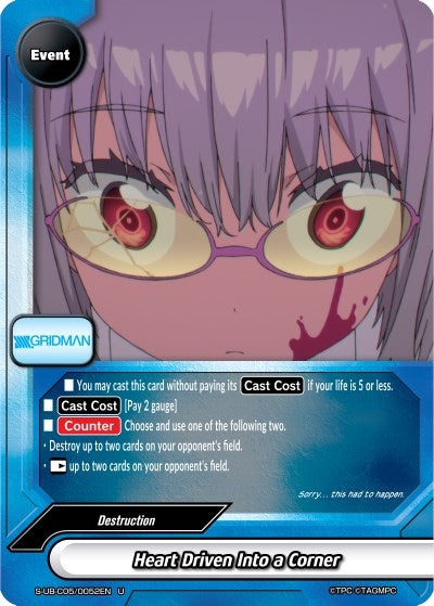 Image for Heart Driven Into a Corner (SSSS.GRIDMAN) (S-UB-C05/0052EN) - Future Card BuddyFight