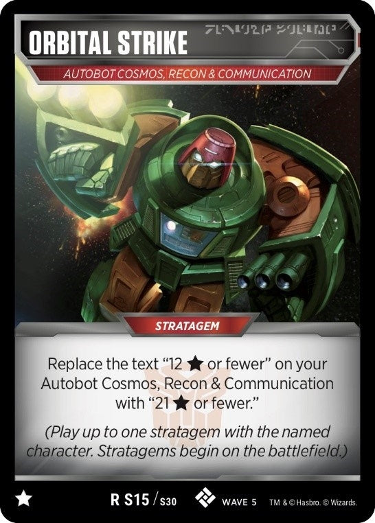 Image for Orbital Strike (Titan Masters Attack) (S15) - Transformers TCG