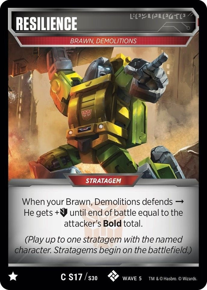 Image for Resilence (Titan Masters Attack) (S17) - Transformers TCG