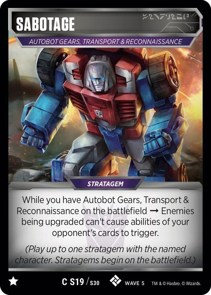 Image for Sabotage (Titan Masters Attack) (S19) - Transformers TCG