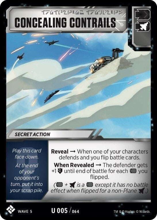 Image for Concealing Contrails (Titan Masters Attack) (5) - Transformers TCG