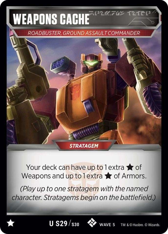Image for Weapons Cache (Titan Masters Attack) (S29) - Transformers TCG