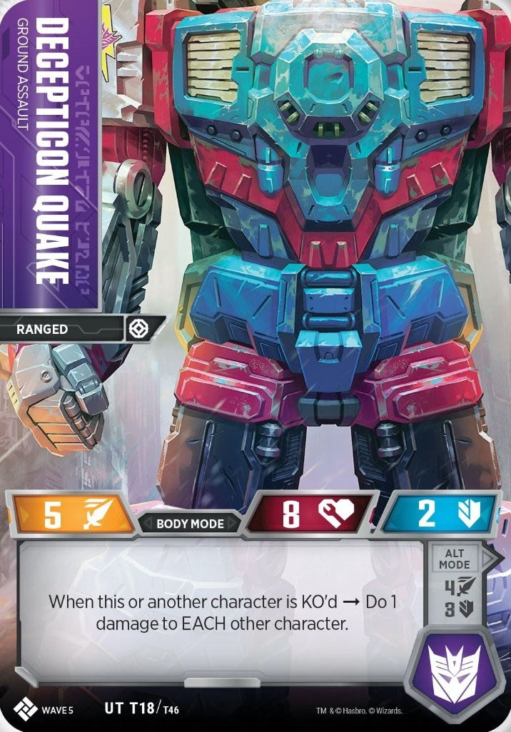 Image for Decepticon Quake - Ground Assault (Titan Masters Attack) (T18) - Transformers TCG