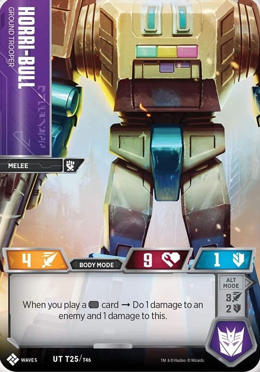 Image for Horri-Bull - Ground Trooper (Titan Masters Attack) (T25) - Transformers TCG