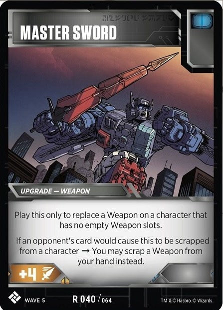 Image for Master Sword (Titan Masters Attack) (40) - Transformers TCG