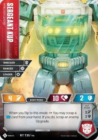 Image for Sergeant Kup - Wrecker Leader (Titan Masters Attack) (T35) - Transformers TCG