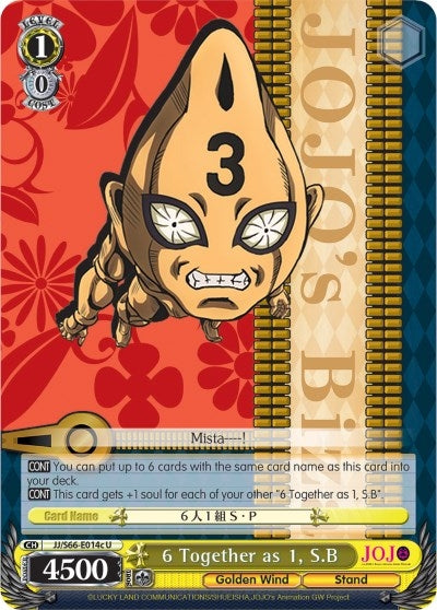 Image for 6 Together as 1, S.B (C) (JoJo's Bizarre Adventure: Golden Wind) (JJ/S66-E014c U) - Weiss Schwarz