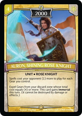 Image for Auron, Shining Rose Knight (Ascension) (ASC-008) - Argent Saga TCG