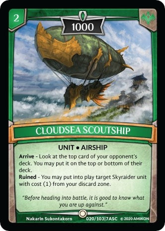 Image for Cloudsea Scoutship (Ascension) (ASC-020) - Argent Saga TCG
