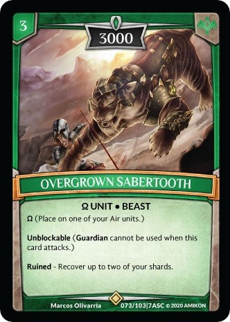 Image for Overgrown Sabertooth (Ascension) (ASC-073) - Argent Saga TCG