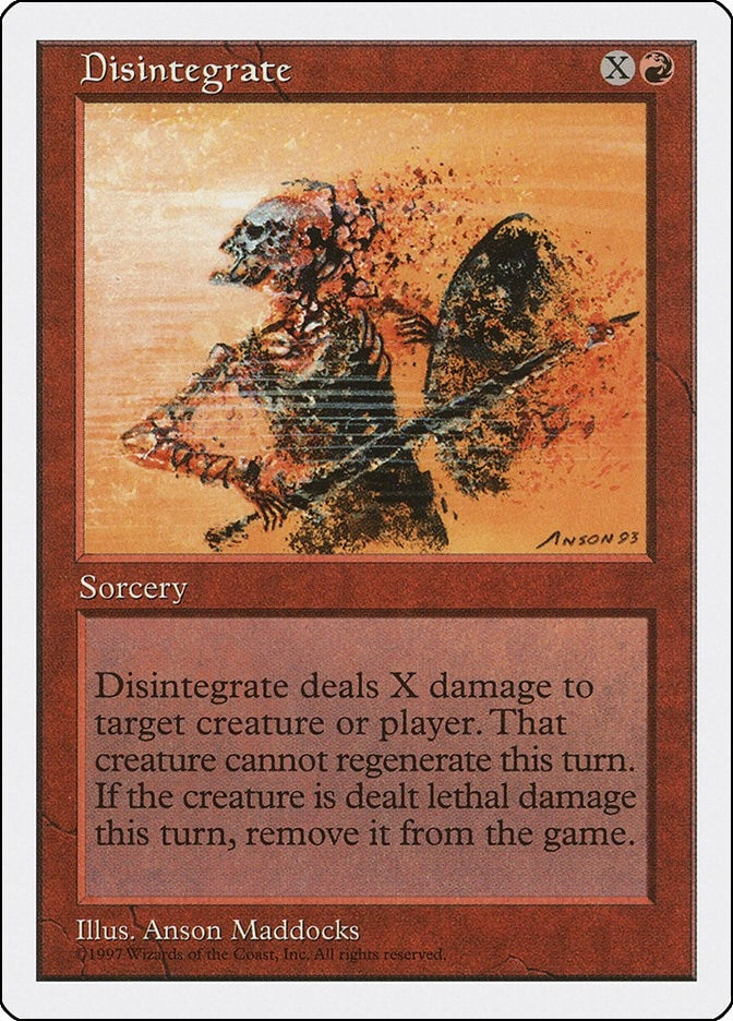Image for Disintegrate (Fifth Edition) - Magic: The Gathering