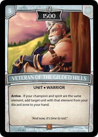 Image for Veteran of the Gilded Hills (Ascension) (ASC-097) - Argent Saga TCG