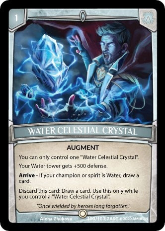Image for Water Celestial Crystal (Ascension) (ASC-100) - Argent Saga TCG