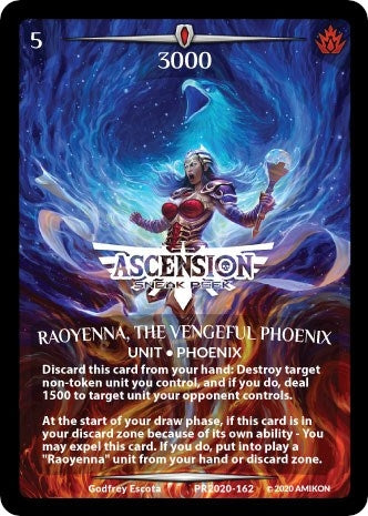 Image for Raoyenna, the Vengeful Phoenix (Full Art) (Argent Saga Promos) (PR2020-162) - Argent Saga TCG