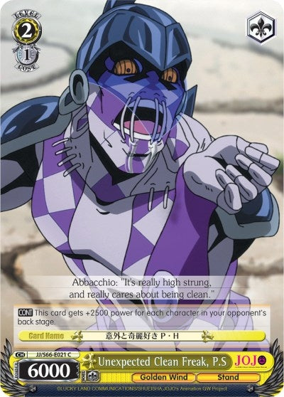 Image for Unexpected Clean Freak, P.S (JoJo's Bizarre Adventure: Golden Wind) (JJ/S66-E021 C) - Weiss Schwarz
