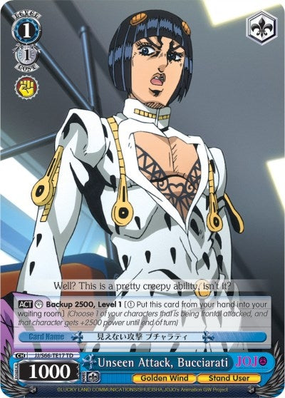 Image for Unseen Attack, Bucciarati (JoJo's Bizarre Adventure: Golden Wind) (JJ/S66-TE17 TD) - Weiss Schwarz