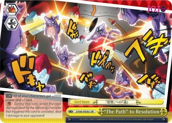 Image for "The Path" to Resolution (JJR) (Gold Stamp) (JoJo's Bizarre Adventure: Golden Wind) (JJ/S66-E026J JJR) - Weiss Schwarz