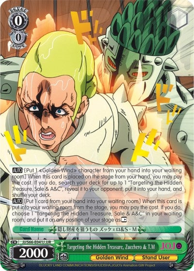 Image for Targeting the Hidden Treasure, Zucchero & T.M (JJR) (Gold Stamp) (JoJo's Bizarre Adventure: Golden Wind) (JJ/S66-E041J JJR) - Weiss Schwarz