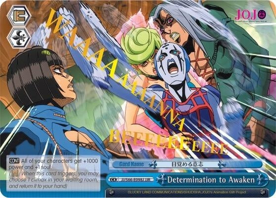 Image for Determination to Awaken (JJR) (Gold Stamp) (JoJo's Bizarre Adventure: Golden Wind) (JJ/S66-E098J JJR) - Weiss Schwarz