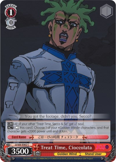 Image for Treat Time, Cioccolata (JoJo's Bizarre Adventure: Golden Wind) (JJ/S66-E062 C) - Weiss Schwarz