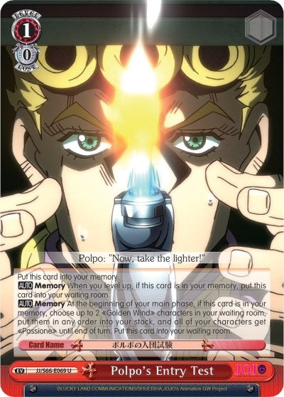 Image for Polpo's Entry Test (JoJo's Bizarre Adventure: Golden Wind) (JJ/S66-E069 U) - Weiss Schwarz