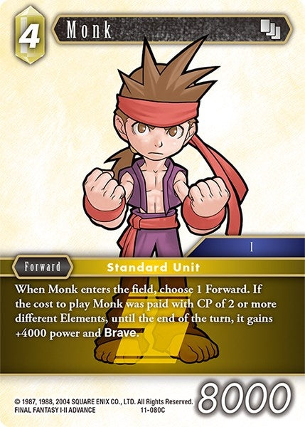 Image for Monk - 11-080C (Opus XI) (11-080C) - Final Fantasy TCG
