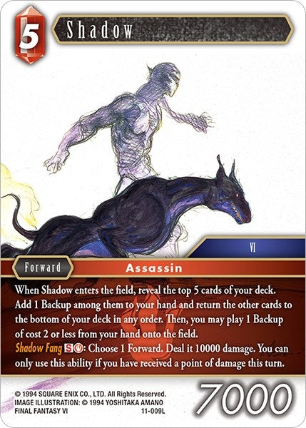 Image for Shadow (Opus XI) (11-009L) - Final Fantasy TCG