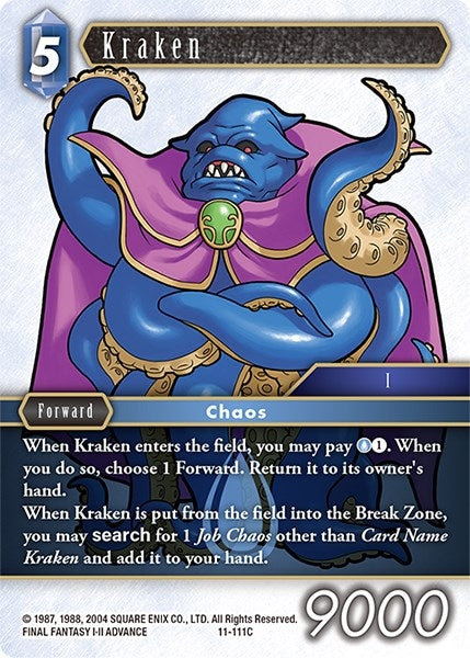 Image for Kraken (Opus XI) (11-111C) - Final Fantasy TCG