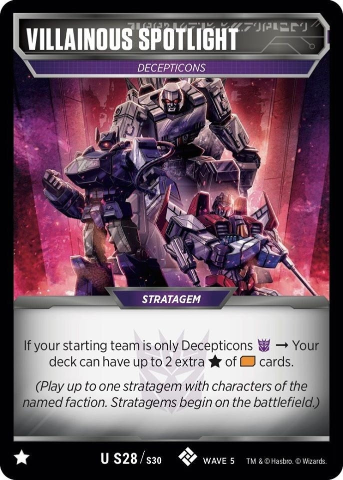 Image for Villainous Spotlight (Titan Masters Attack) (S28) - Transformers TCG