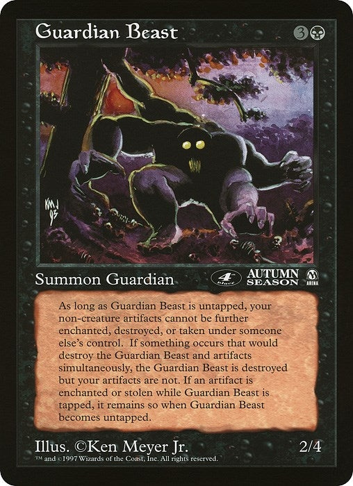 Image for Guardian Beast (4th Place) (Arena League) (Oversize Cards) - Magic: The Gathering
