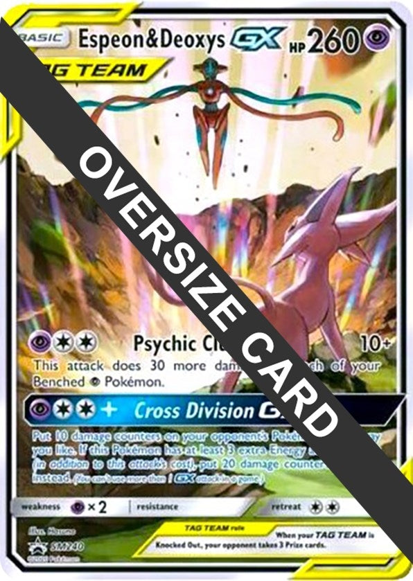 Image for Espeon & Deoxys GX Oversized - SM240 (SM Black Star Promo) (Jumbo Cards) (SM240) - Pokemon