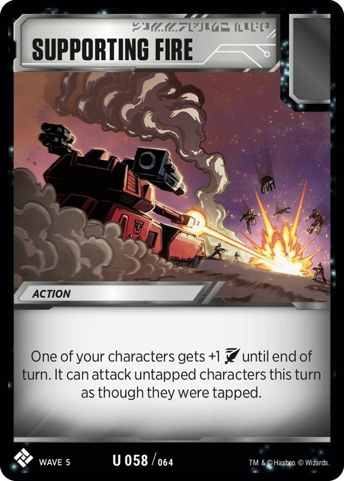Image for Supporting Fire (Titan Masters Attack) (58) - Transformers TCG