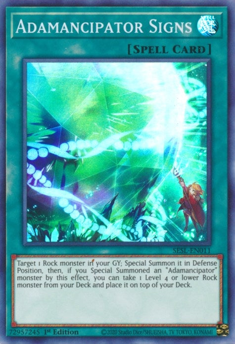 Image for Adamancipator Signs (Secret Slayers) (SESL-EN011) - YuGiOh