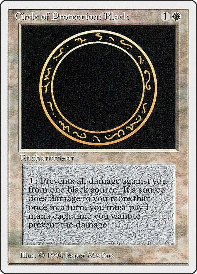 Image for Circle of Protection: Black (Summer Magic) (9) - Magic: The Gathering