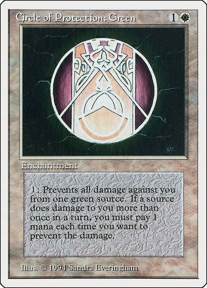 Image for Circle of Protection: Green (Summer Magic) (11) - Magic: The Gathering