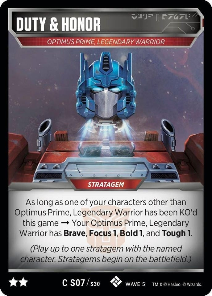 Image for Duty & Honor (Titan Masters Attack) (S07) - Transformers TCG