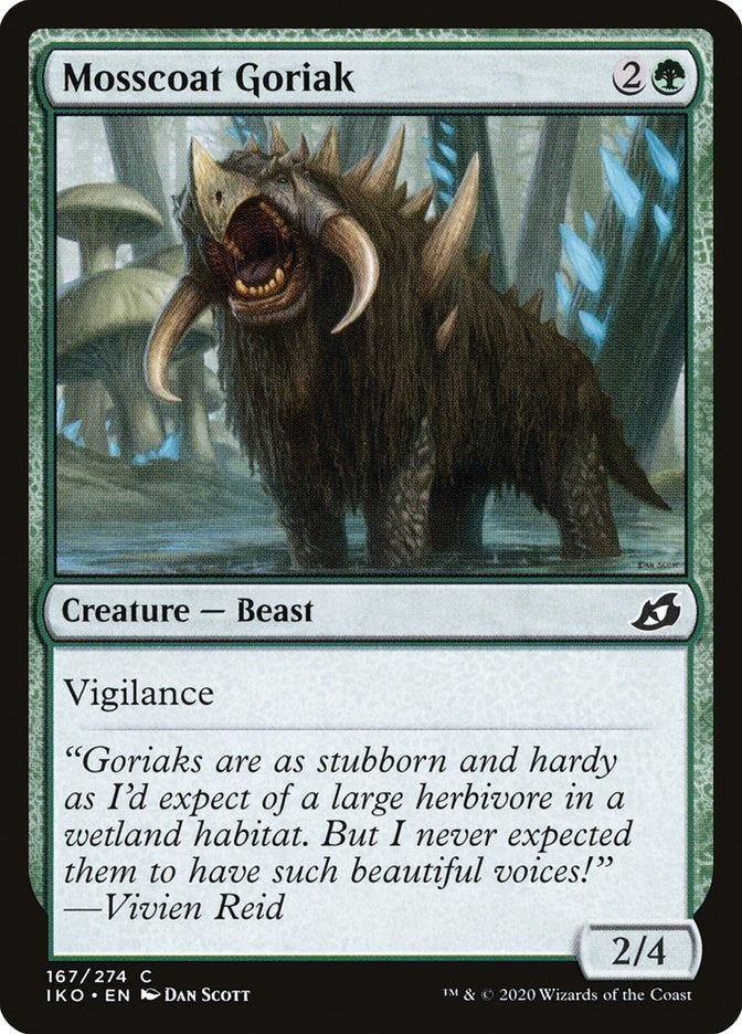 Image for Mosscoat Goriak (Ikoria: Lair of Behemoths) (167) - Magic: The Gathering