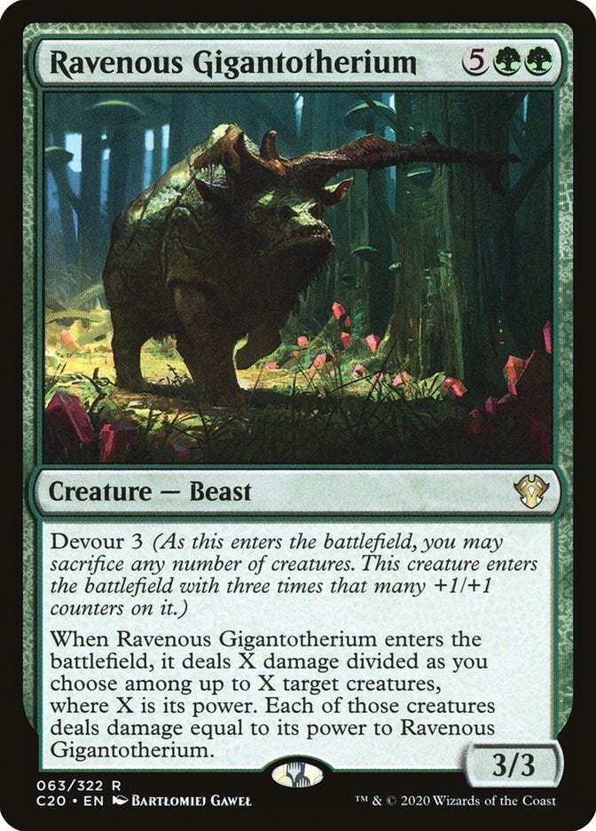 Image for Ravenous Gigantotherium (Commander 2020) (63) - Magic: The Gathering