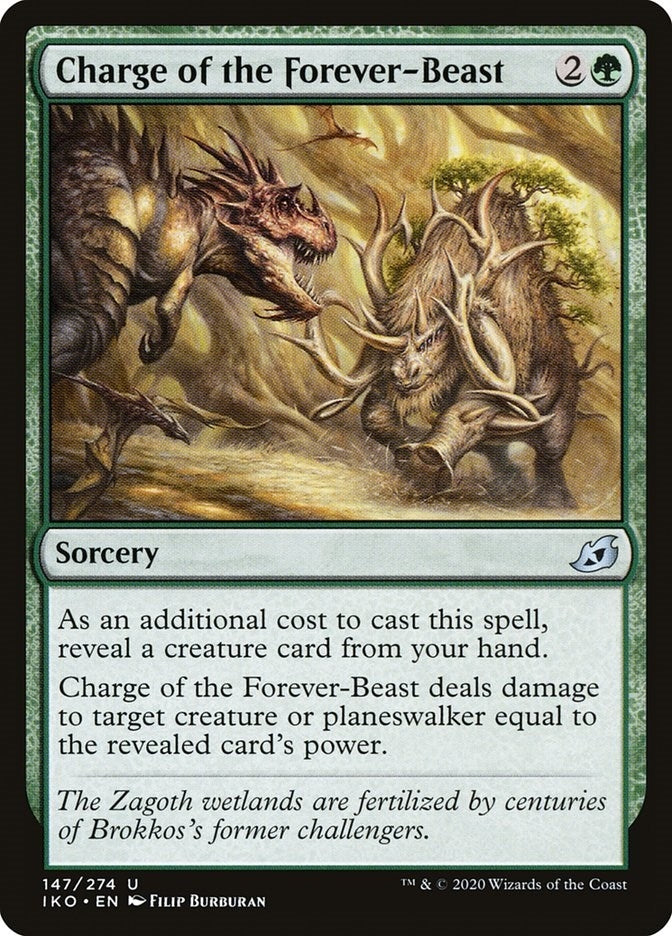 Image for Charge of the Forever-Beast (Ikoria: Lair of Behemoths) (147) - Magic: The Gathering