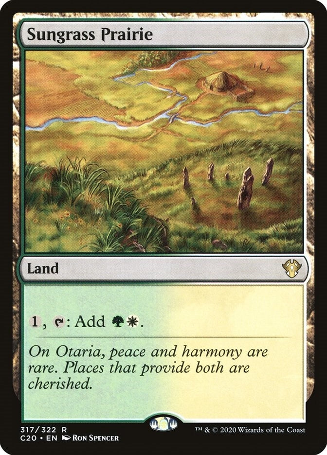 Image for Sungrass Prairie (Commander 2020) (317) - Magic: The Gathering