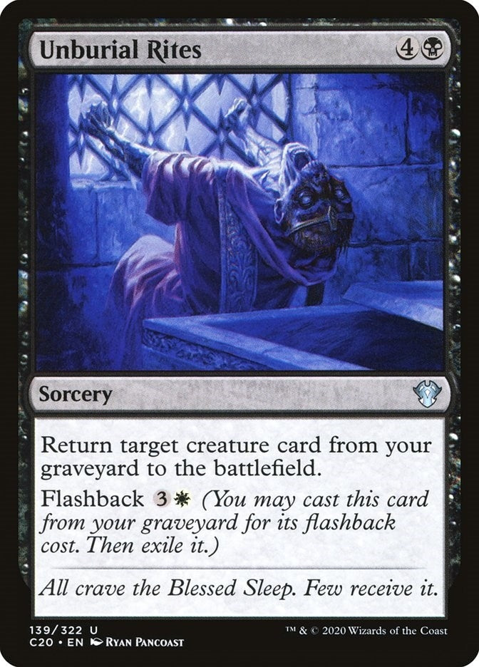 Image for Unburial Rites (Commander 2020) (139) - Magic: The Gathering