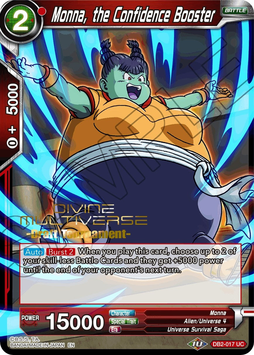 Image for Monna, the Confidence Booster (Divine Multiverse Draft Tournament) (Tournament Promotion Cards) (DB2-017) - Dragon Ball Super: Masters