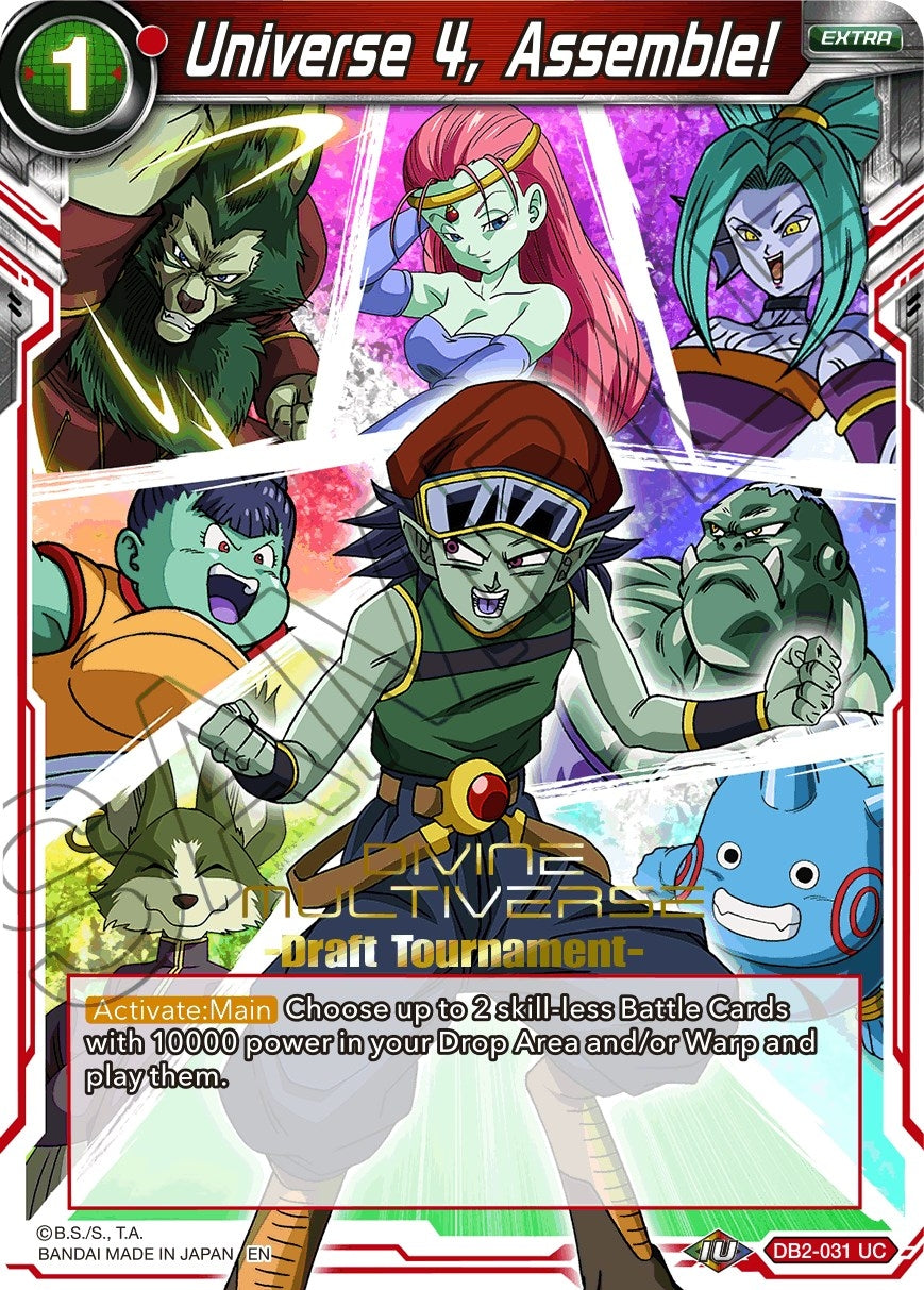 Image for Universe 4, Assemble! (Divine Multiverse Draft Tournament) (Tournament Promotion Cards) (DB2-031) - Dragon Ball Super: Masters