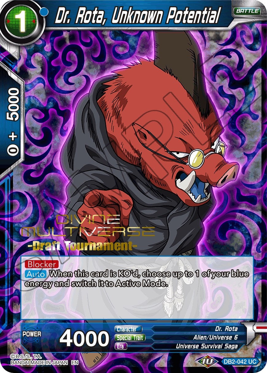 Image for Dr. Rota, Unknown Potential (Divine Multiverse Draft Tournament) (Tournament Promotion Cards) (DB2-042) - Dragon Ball Super: Masters