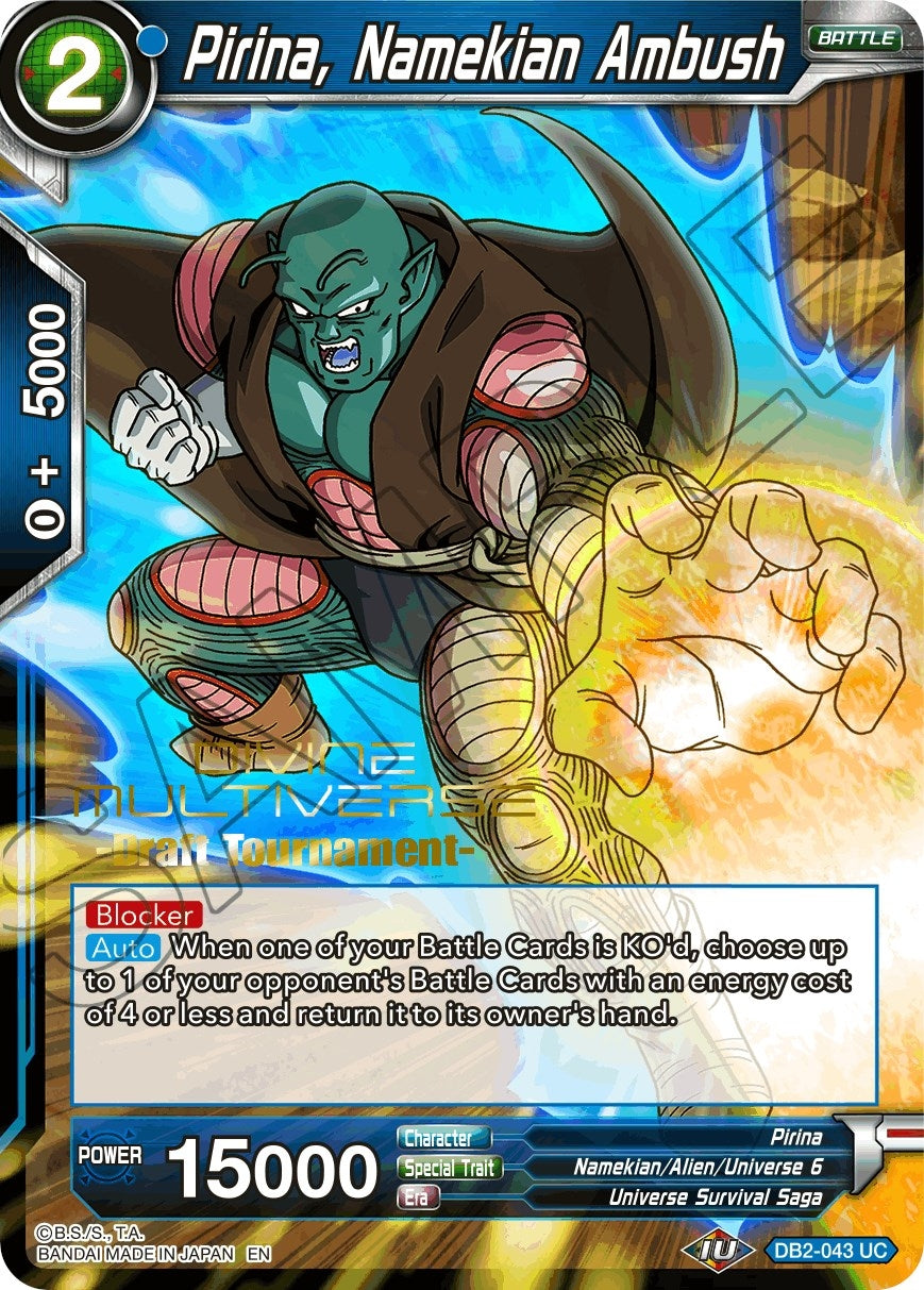 Image for Pirina, Namekian Ambush (Divine Multiverse Draft Tournament) (Tournament Promotion Cards) (DB2-043) - Dragon Ball Super: Masters