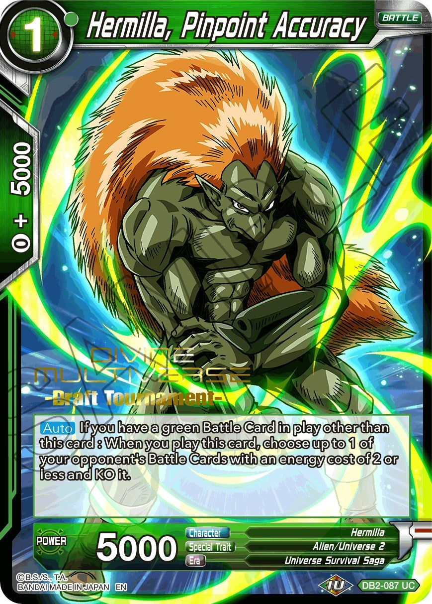 Image for Hermilla, Pinpoint Accuracy (Divine Multiverse Draft Tournament) (Tournament Promotion Cards) (DB2-087) - Dragon Ball Super: Masters