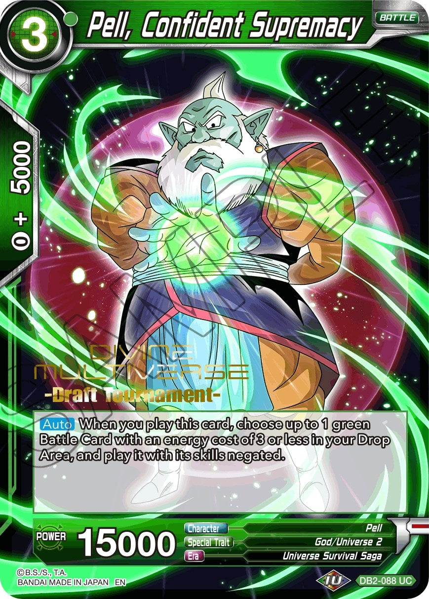 Image for Pell, Confident Supremacy (Divine Multiverse Draft Tournament) (Tournament Promotion Cards) (DB2-088) - Dragon Ball Super: Masters