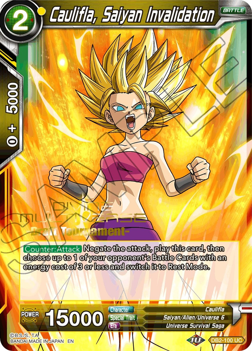 Image for Caulifla, Saiyan Invalidation (Divine Multiverse Draft Tournament) (Tournament Promotion Cards) (DB2-100) - Dragon Ball Super: Masters